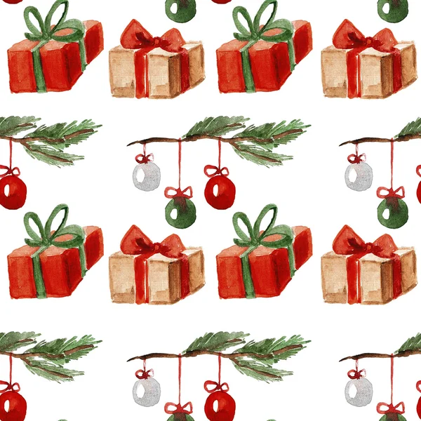 Holly jolly Merry Christmas Seamless pattern — Stock Photo, Image