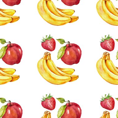 Meyveli sulu boya deseni