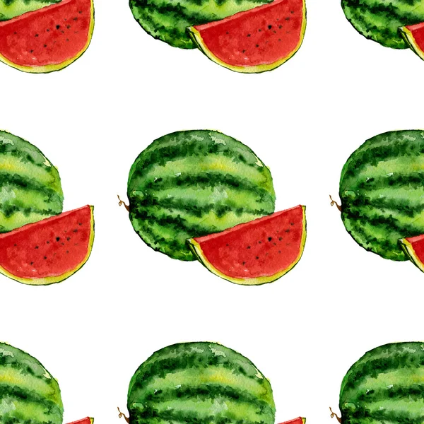 Patrón sin costura de acuarela con frutas — Foto de Stock