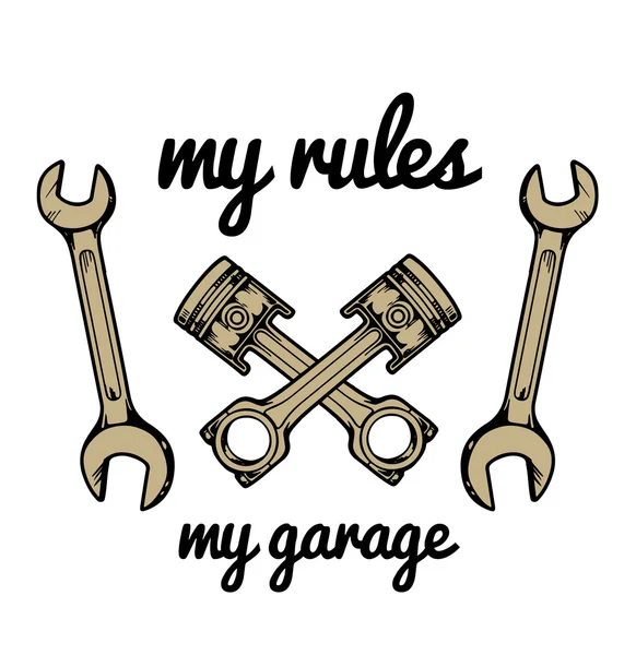 Vektör motorcu elle çizilmiş öğeleri onarım garaj motosiklet motosiklet binici özgürlük ayarla