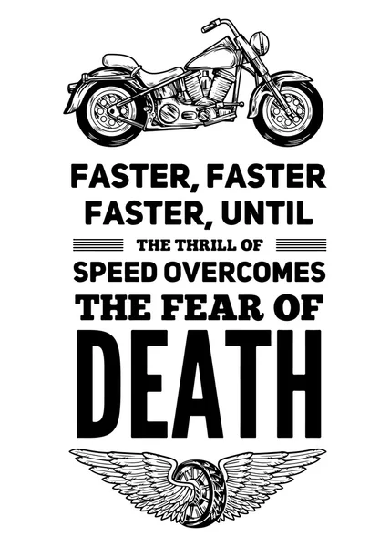 Мотоцикл цитата для гаража, сервиса, футболки, плакаты — стоковый вектор