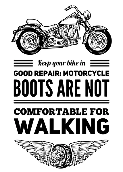 Devis moto pour garage, service, t-shirt, affiches — Image vectorielle