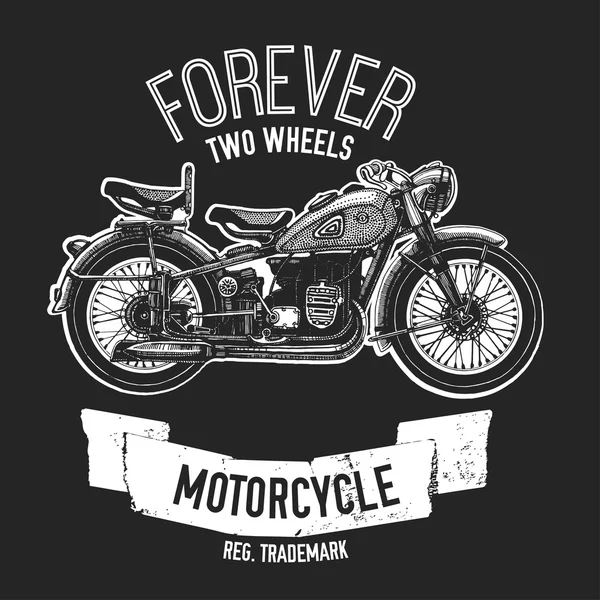 Hand drawn quote about motorcycles and bikers — Stock Vector