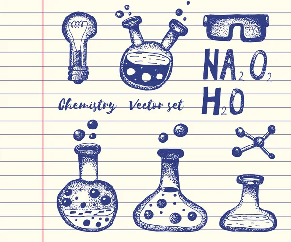 Chemie en biochemie vector set — Stockvector