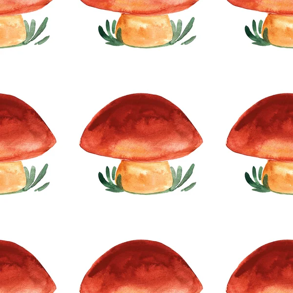 オレンジ キャップのイグチダケ手描き下ろしキノコのアイコン — ストック写真