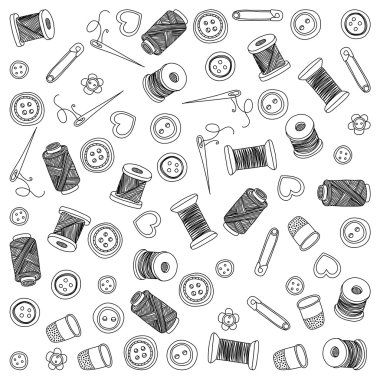 Vektör dikiş ve iğne işi simgeler