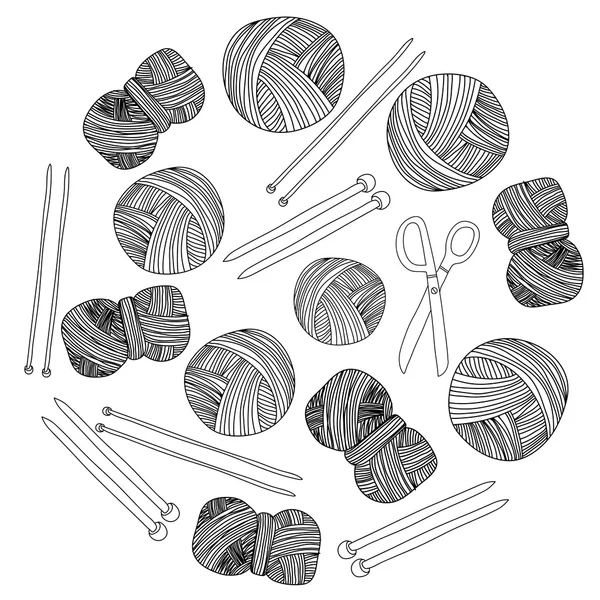 Iconos de costura y costura vectorial — Archivo Imágenes Vectoriales