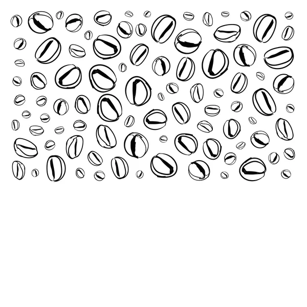 Pattern with coffee beans — Stock Vector