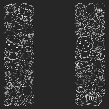 Çocuklarla dalış kalıbı. Ahtapot, balina. Korsanlar ve hazinelerle dolu bir yaz macerası. Yüzme ve sualtı macerası.