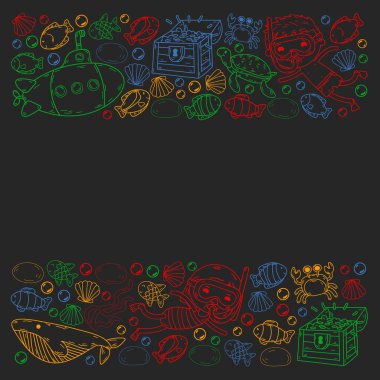 Su parkı. Çocuklarla dalış kalıbı. Ahtapot, balina. Korsanlar ve hazinelerle dolu bir yaz macerası. Yüzme ve sualtı macerası.