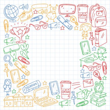 Okul vektör kalıbına geri dönelim. Online internet eğitimi.