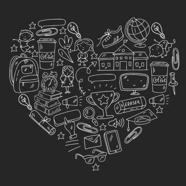 Okul vektör kalıbına geri dönelim. Online internet eğitimi.