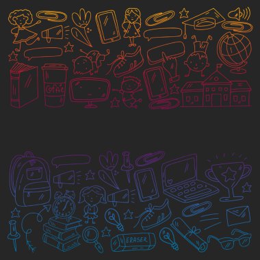 Okul vektör kalıbına geri dönelim. Online internet eğitimi.