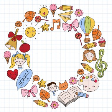 Okul vektör kalıbına geri dönelim. Online internet eğitimi.