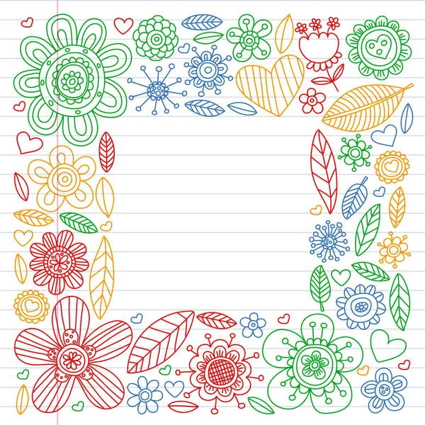 Διάνυσμα μοτίβο λουλούδι σε λευκό φόντο. Ταπετσαρία, σχεδιασμός υφασμάτων. — Διανυσματικό Αρχείο