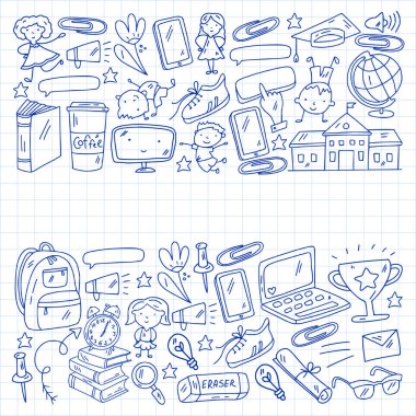 Okul vektör kalıbına geri dönelim. Online internet eğitimi.