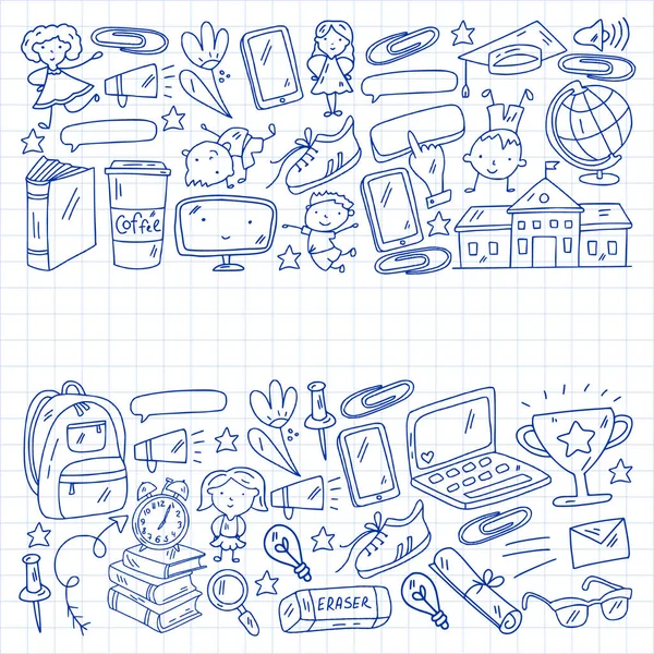 Okul vektör kalıbına geri dönelim. Online internet eğitimi.