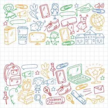 Okul vektör kalıbına geri dönelim. Online internet eğitimi.