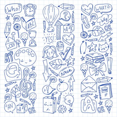 Küçük çocuklarda vektör kalıbı. Anaokulu. Hayal gücü. Yaratıcılık. Çal.