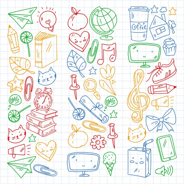 Creatividad e imaginación. Ilustración vectorial. Educación infantil. — Vector de stock