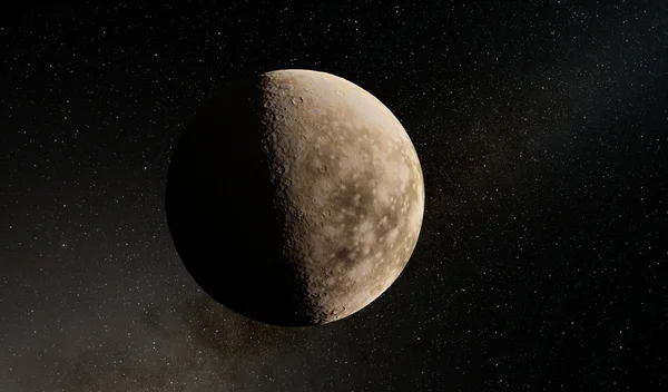 Derin uzayda fantastik ay yüzeyi — Stok fotoğraf