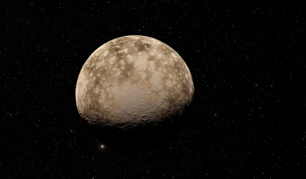 Fantastica superficie lunare nello spazio profondo — Foto Stock