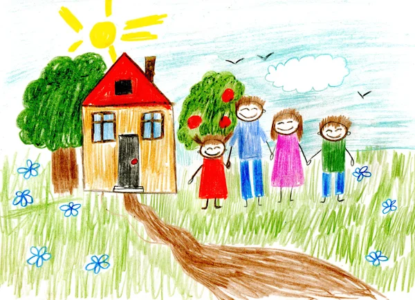 Kids drawing — Stock Photo, Image