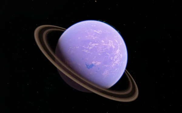 Fantastique planète saturée dans l'espace lointain — Photo