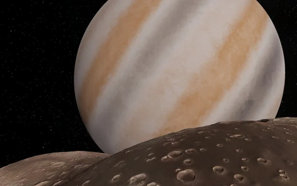 Jupiter. Abstracte wetenschappelijke achtergrond - planeet en deep space — Stockfoto