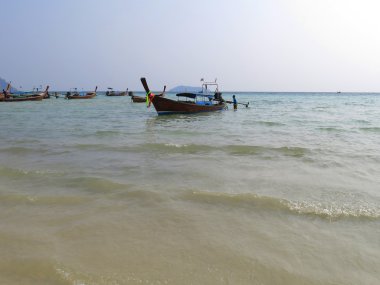 Phi Phi Island - Traditional longtail boat, Erawan Palm Resort Thailand clipart