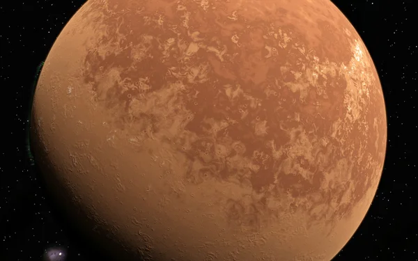 Mars bilimsel illüstrasyon - gezegen manzara