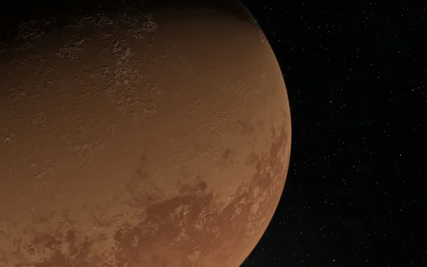 Mars vetenskaplig illustration - planetariska landskap — Stockfoto