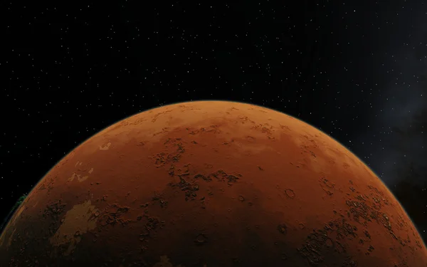 Mars Illustration scientifique - paysage planétaire — Photo