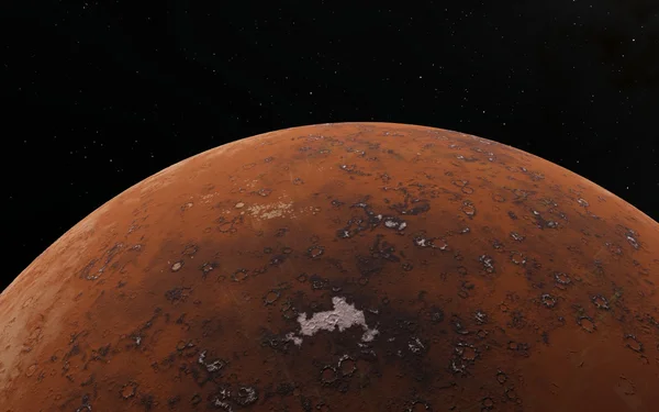 Marte ilustração científica - paisagem planetária — Fotografia de Stock