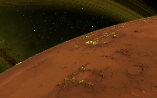 Mars  Scientific illustration -  planetary landscape — Stock Photo, Image