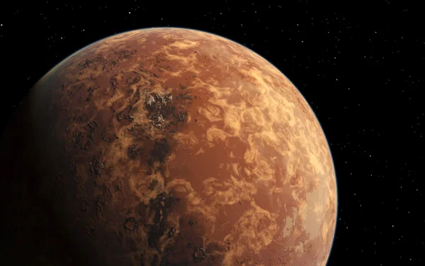 Mars bilimsel illüstrasyon - gezegen manzara — Stok fotoğraf