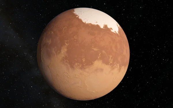 Mars vetenskaplig illustration - planetariska landskap — Stockfoto