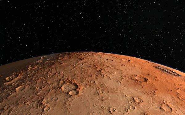 Mars Illustration scientifique - paysage planétaire — Photo