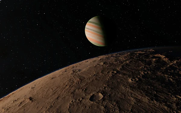 Mars vetenskaplig illustration - planetariska landskap — Stockfoto