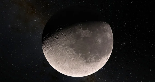Luna illustrazione scientifica — Foto Stock