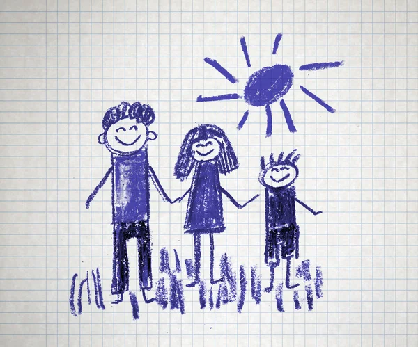 Onnellinen perhe — kuvapankkivalokuva