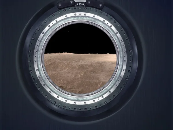 Hold, Mars, idegen bolygón táj. — Stock Fotó