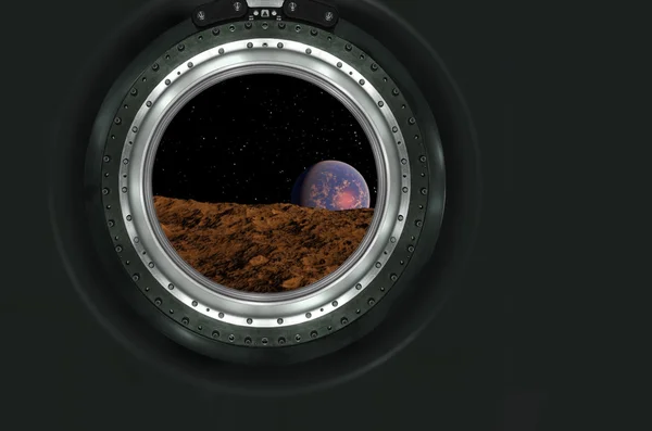 Moon, fördärvar av främmande planet landskap. — Stockfoto