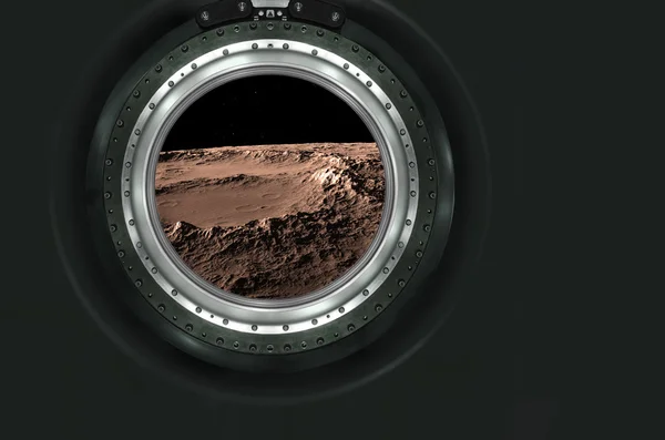 Měsíc, Mars cizí planety krajiny. — Stock fotografie