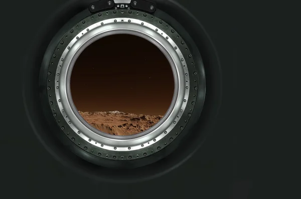 Měsíc, Mars cizí planety krajiny. — Stock fotografie