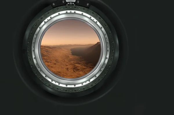 Měsíc, Mars cizí planety krajiny. — Stock fotografie