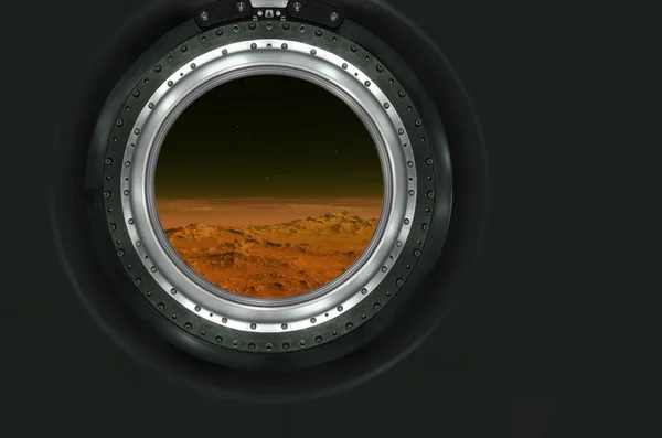 Księżyc, Mars z obcej planety krajobraz. — Zdjęcie stockowe