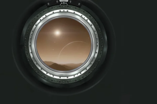 Saturno o planeta extraterrestre vista desde la nave espacial —  Fotos de Stock