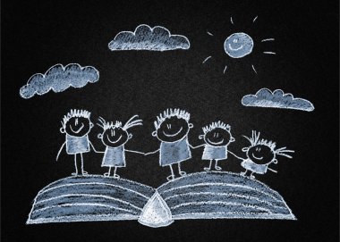 Kitap ile mutlu çocuklar