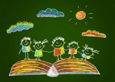 Kitap ile mutlu çocuklar